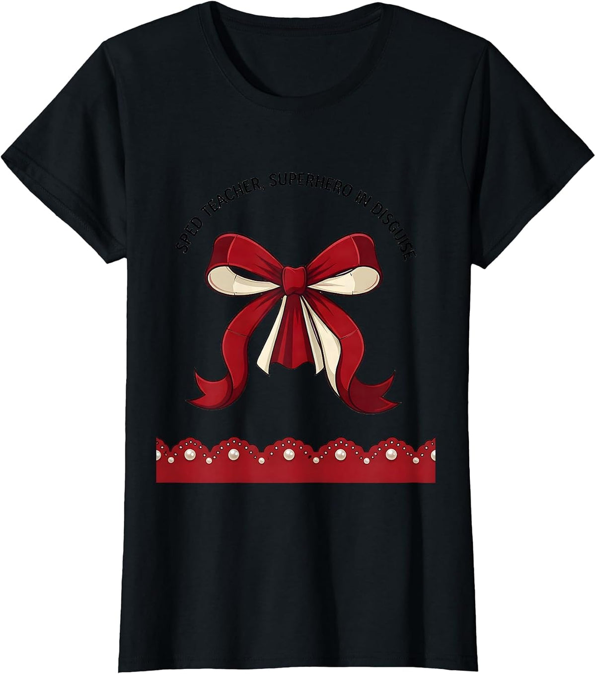 Sped Teacher Superhero In Disguise Design T-Shirt - Black