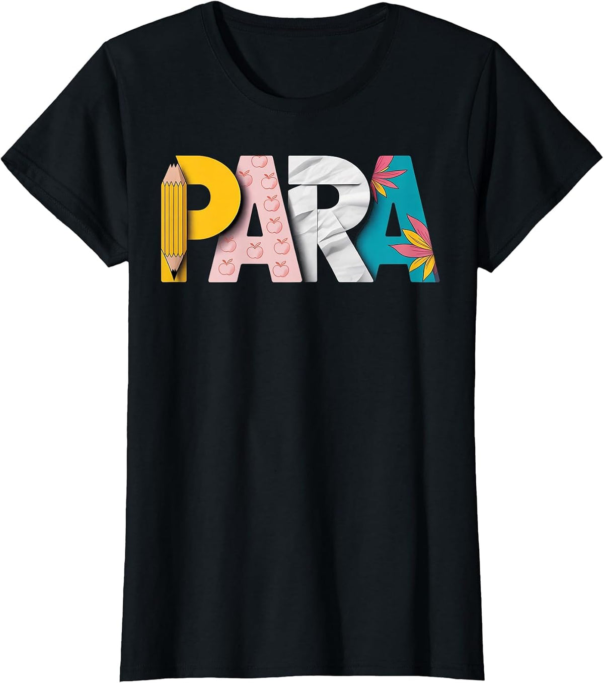 para Teacher Paras Teaching Paraprofessional T-Shirt - Black