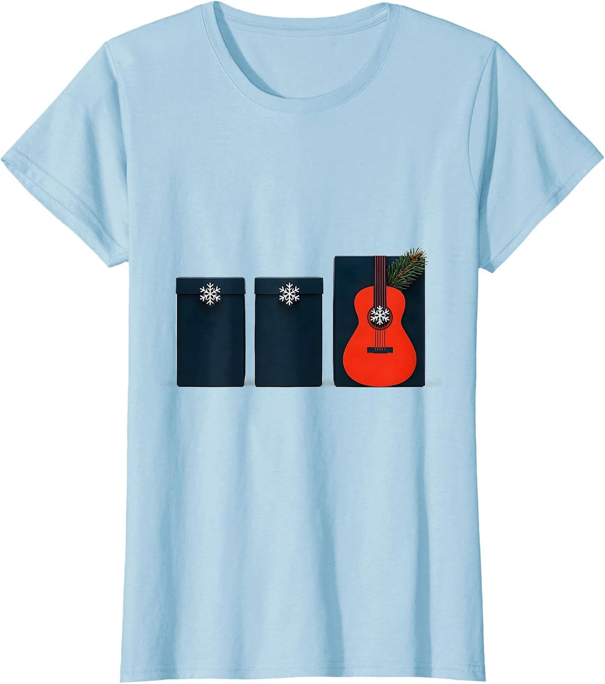 Geometric Gift Parcels Russian Heritage Novelty Christmas T-Shirt - Baby Blue