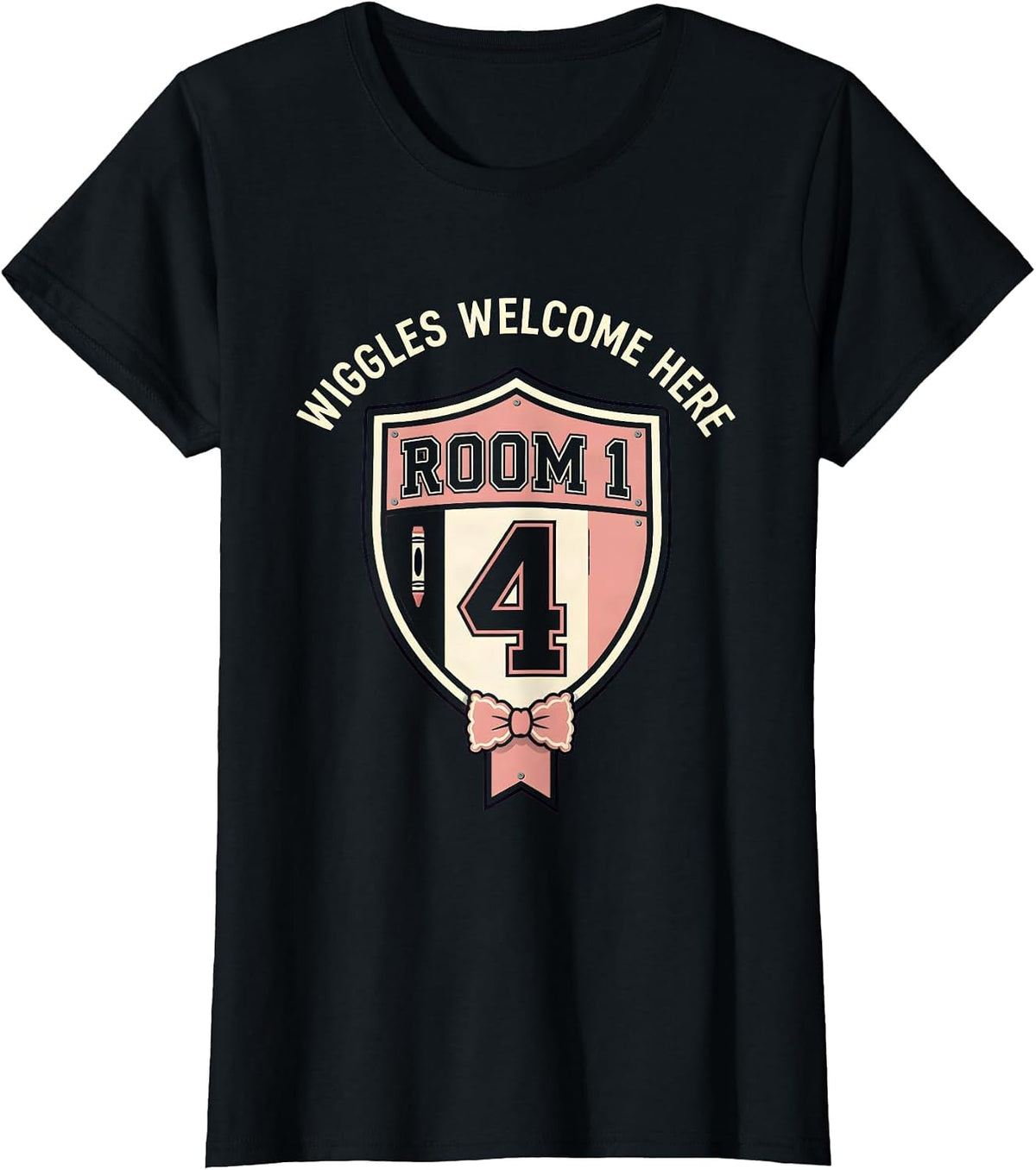 Wiggles Welcome Here Preschool Teacher Design T-Shirt - Black