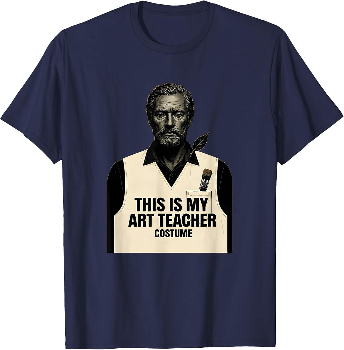 Men's This Is My Art Teacher Costume Funny Halloween Teacher Humor T-Shirt - Navy Blue