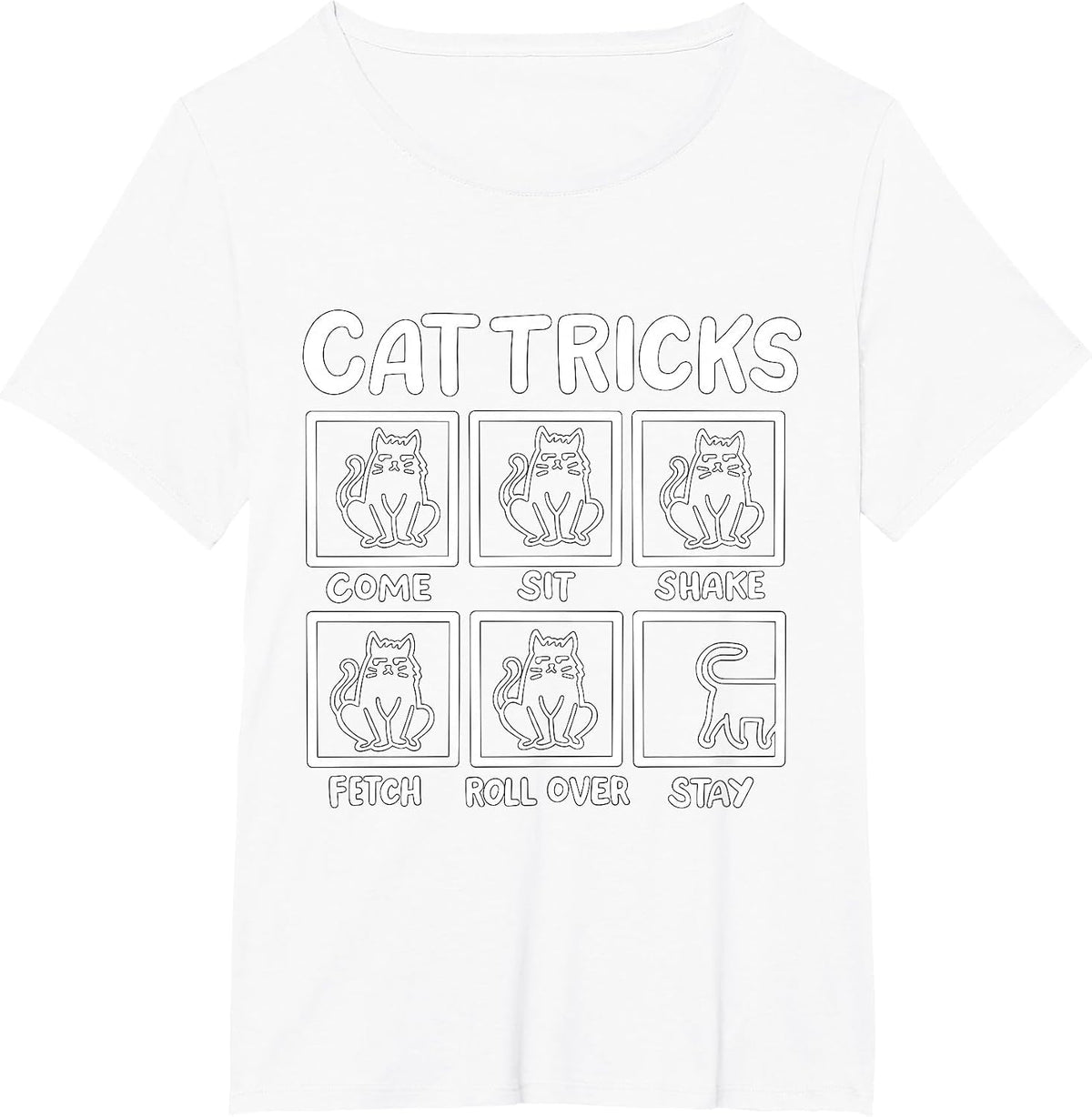 Cat Tricks T-Shirt - White