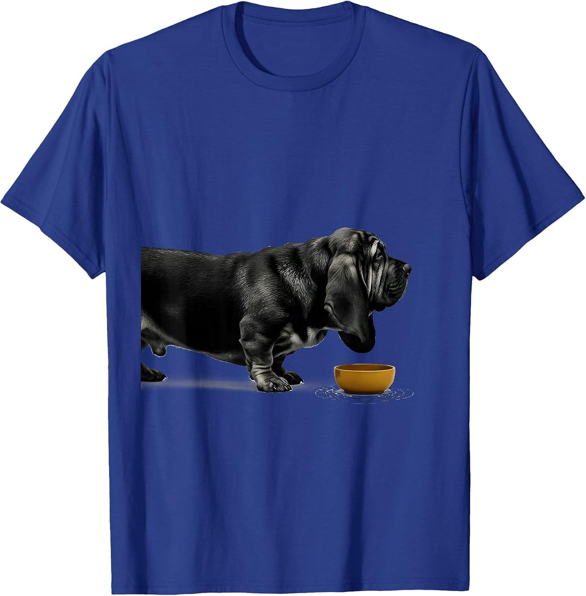 Basset Hound Long Ear Water Ripple Funny Dog Lover T-Shirt - Royal Blue