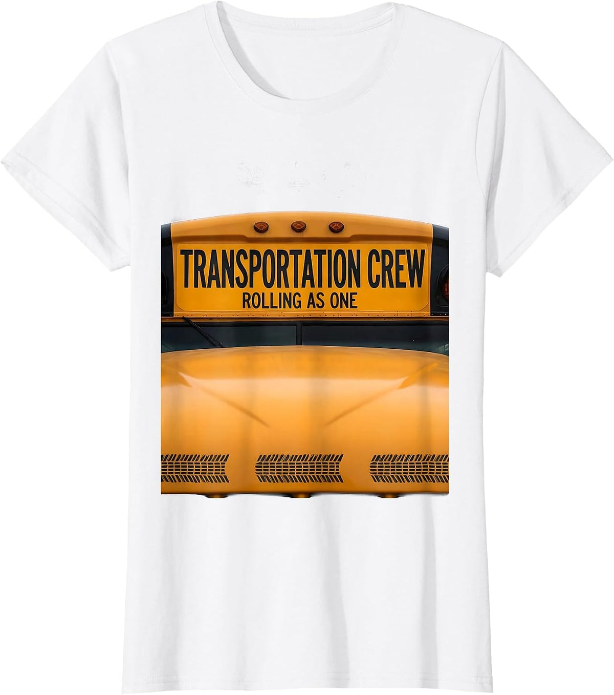 Transportation Crew Rolling As One School Bus Driver T-Shirt - White