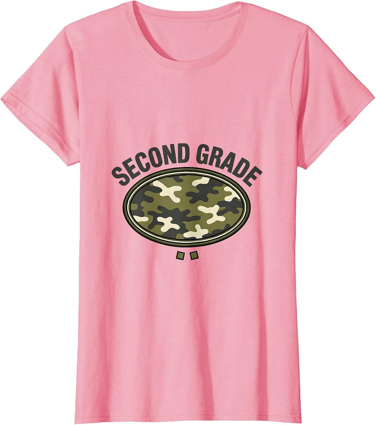 Women's Second Grade Camo Back To School Boys Teacher 2nd Grade T-Shirt - Pink