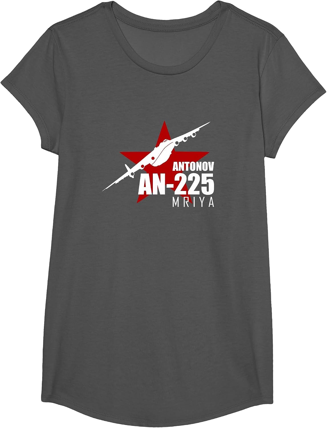 Antonov AN-225 T-Shirt T-Shirt - Girls Asphalt Grey