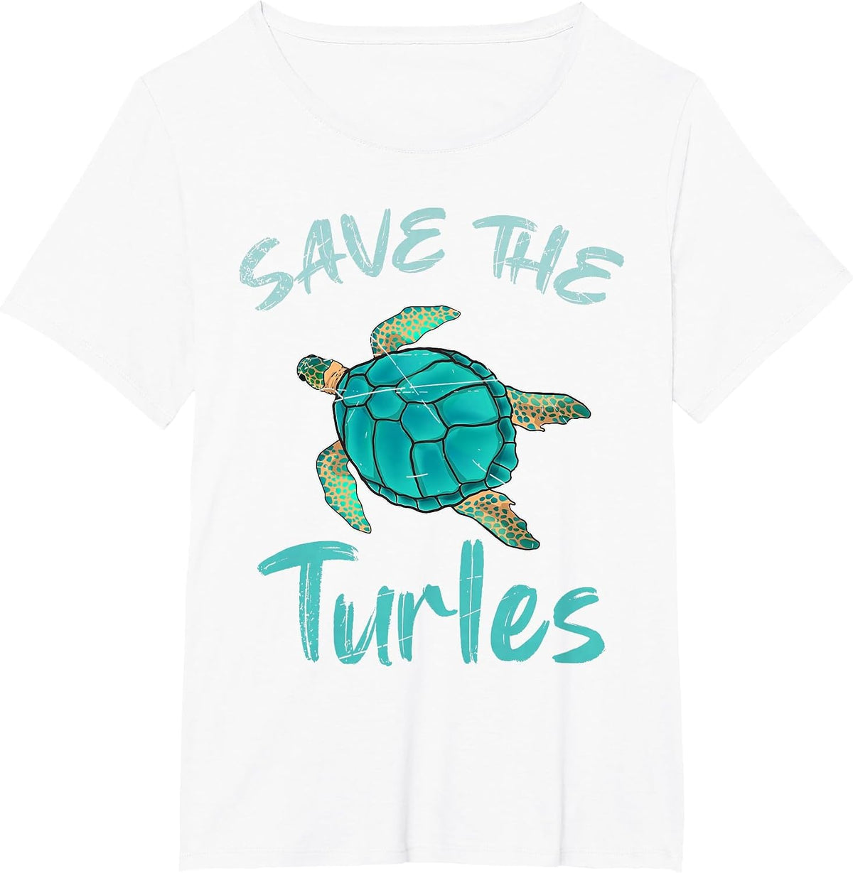 Save the Turtles Animal Protection Ocean Animal Turtle T-Shirt - White