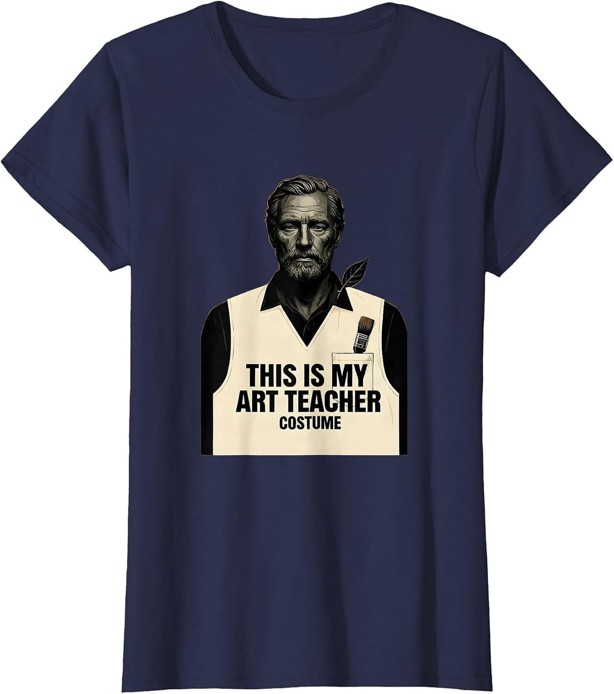 Women's This Is My Art Teacher Costume Funny Halloween Teacher Humor T-Shirt - Navy Blue