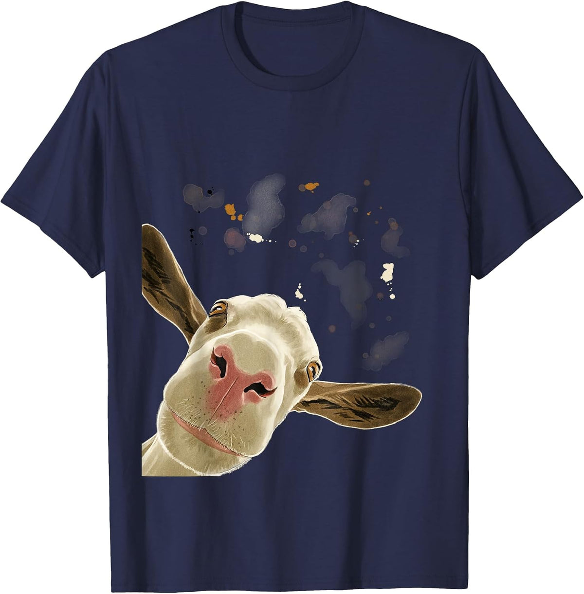 Funny Goat T-Shirt - Navy Blue