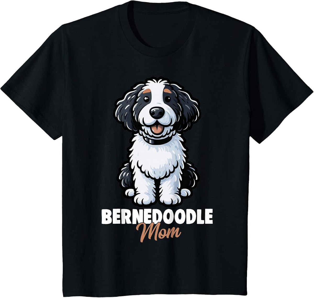 Bernedoodle Mom Dog Womens T-Shirt - Black