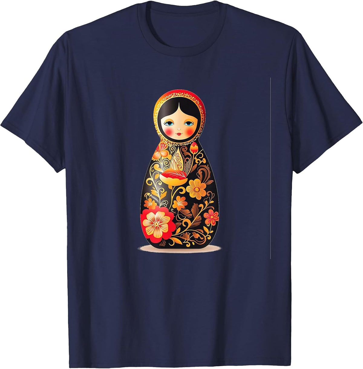 Funny Stacking Russian Doll Costume T-Shirt - Navy Blue