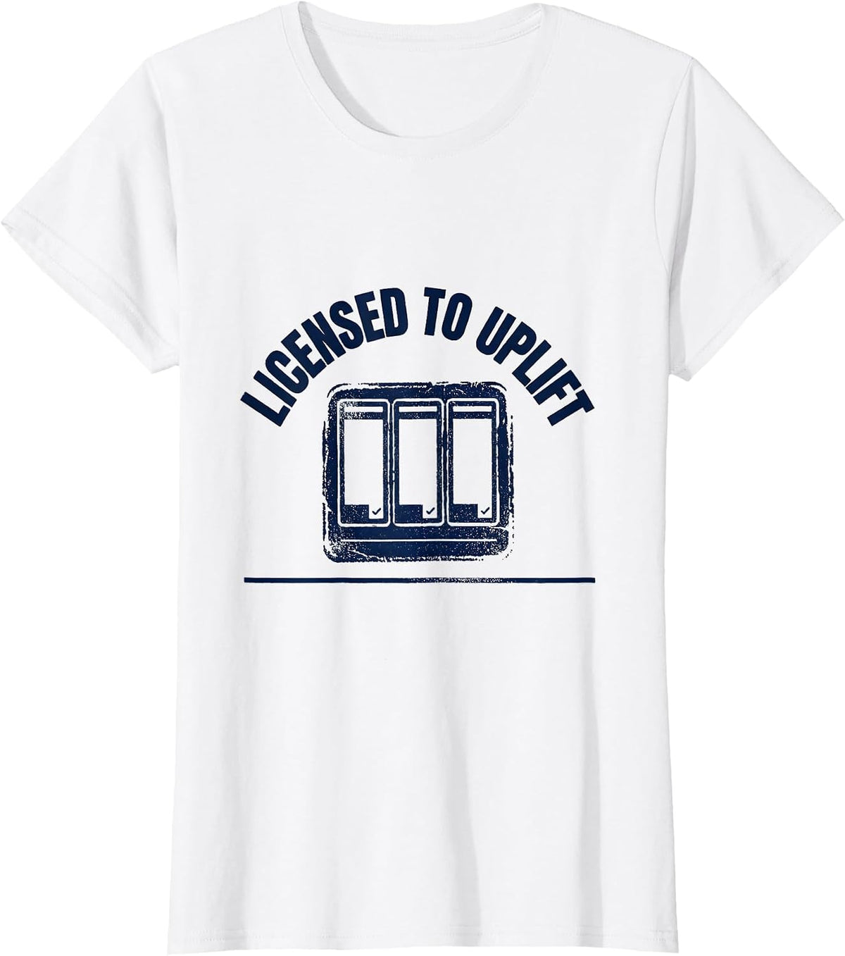 Licensed To Uplift Rubber Stamp Social Worker Appreciation T-Shirt - White
