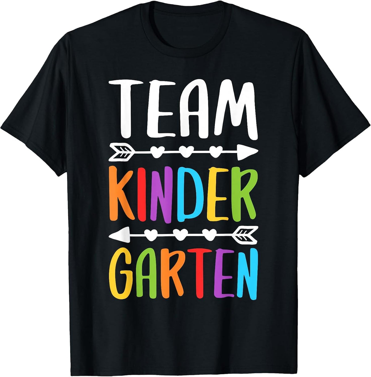 Team Kindergarten Shirt Boy Girl Teacher Back to School T-Shirt - Black