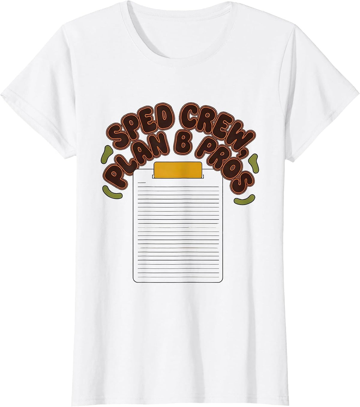Women's SPED Crew Plan B Pros Retro Special Education Teacher T-Shirt - White