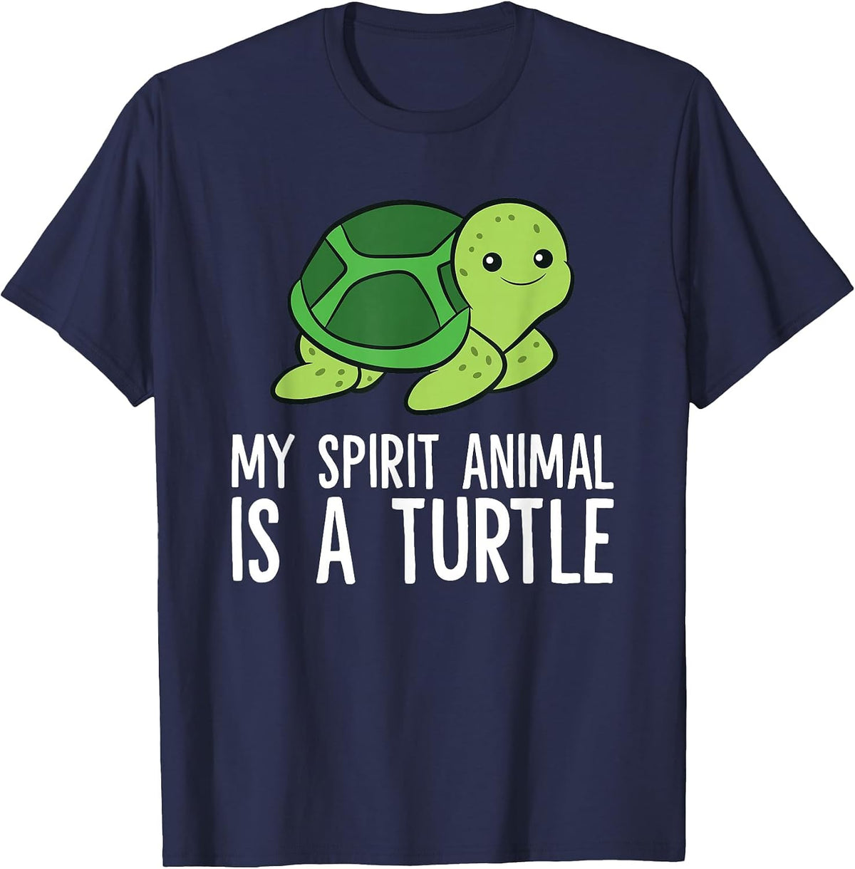 My Spirit Animal is A Turtle Love Turtles T-Shirt - Navy Blue