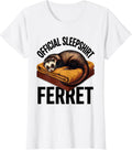 Women's Official Sleepshirt Ferret Cute Animal Lovers Novelty T-Shirt - White