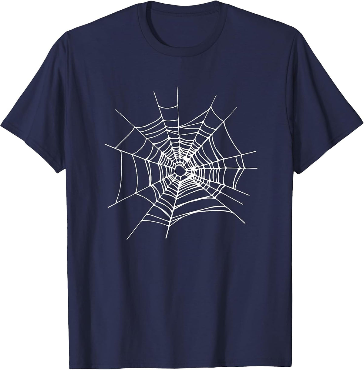 Halloween Spider Web Cobweb Halloween Spiders T-Shirt - Navy Blue