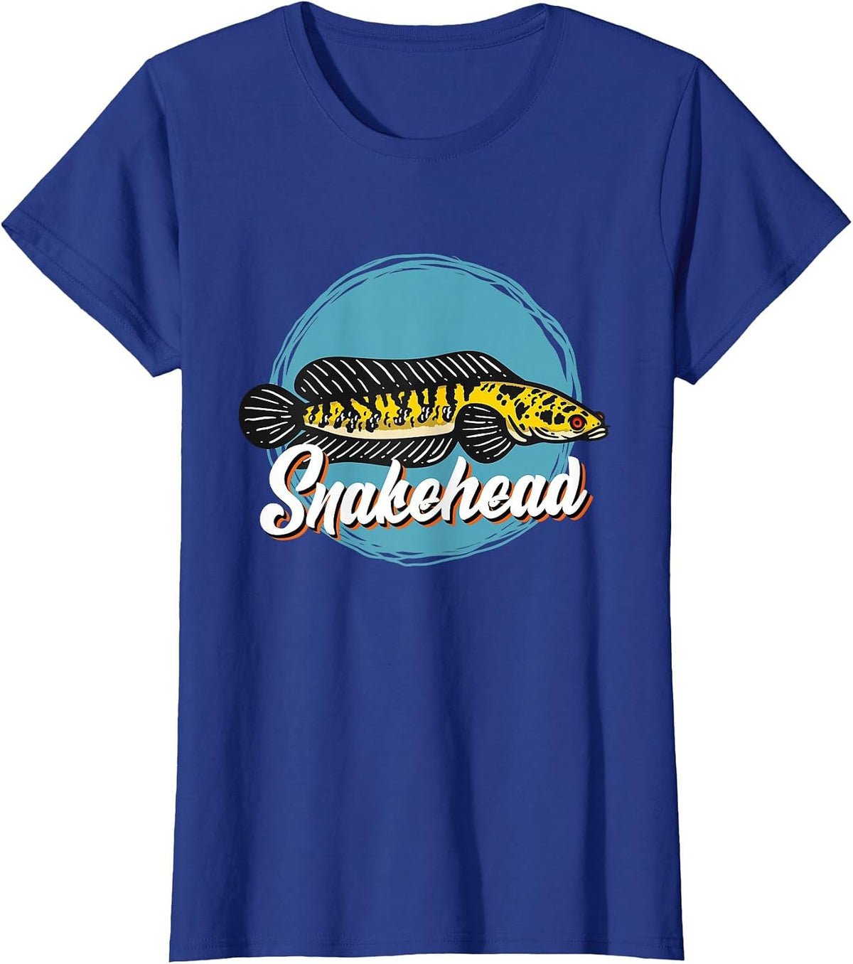 Snakehead Aquarium Fish Tank T-Shirt - Royal Blue