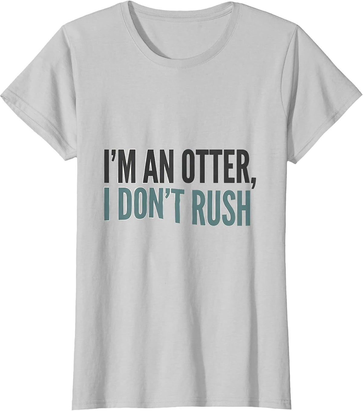 Women's I'm An Otter I Don't Rush Funny Otter Lover Gift T-Shirt - Silver Grey