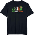 Irish Evolution Party Gnome with Sunglasses St Patricks Day T-Shirt - Black