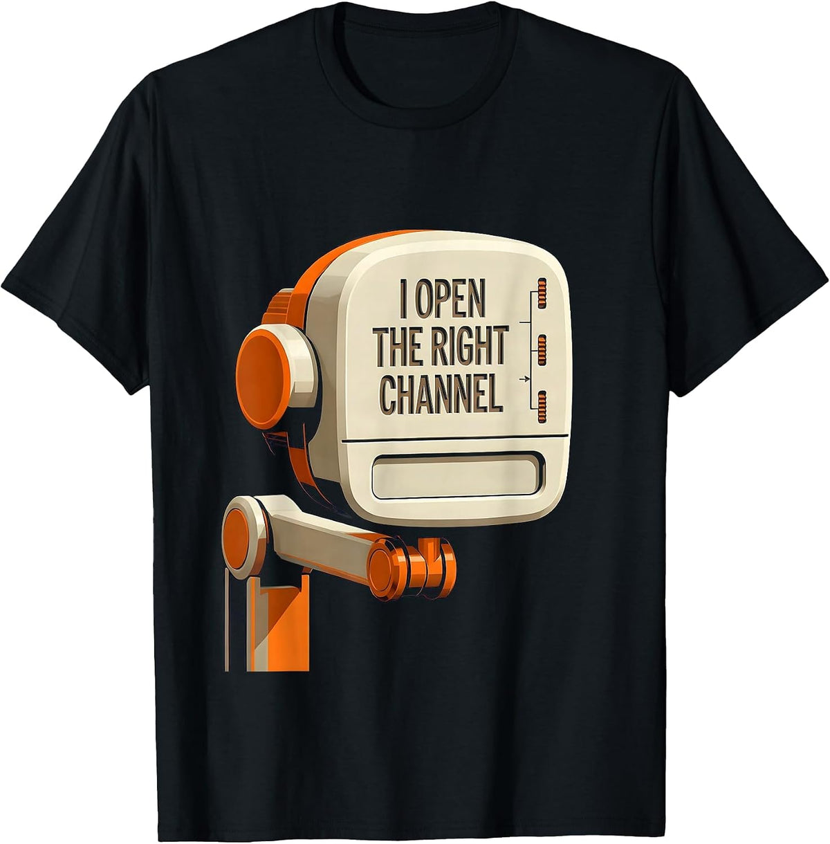 Men's I Open The Right Channel Funny Special Education Teacher T-Shirt - Black