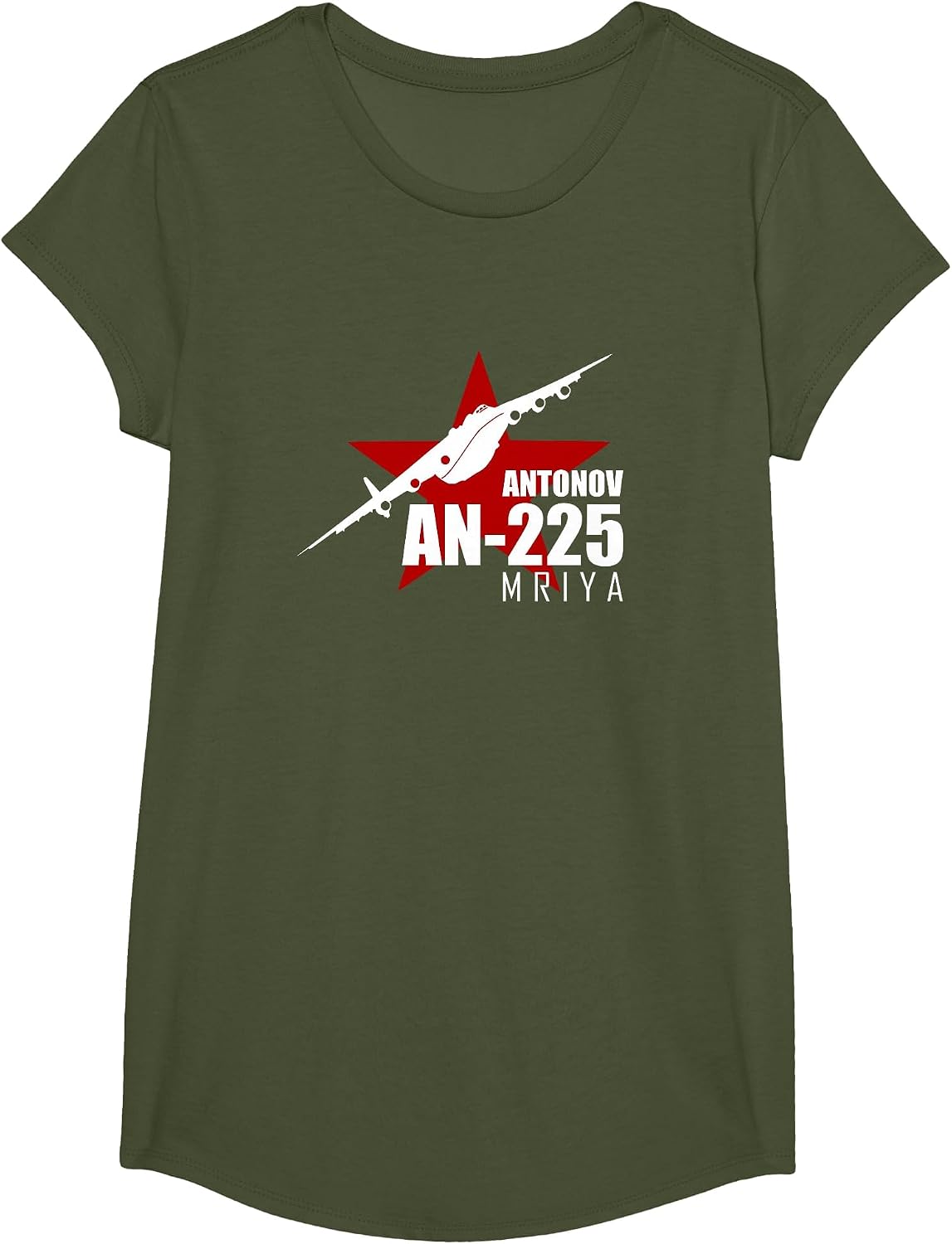 Antonov AN-225 T-Shirt T-Shirt - Girls Olive Green