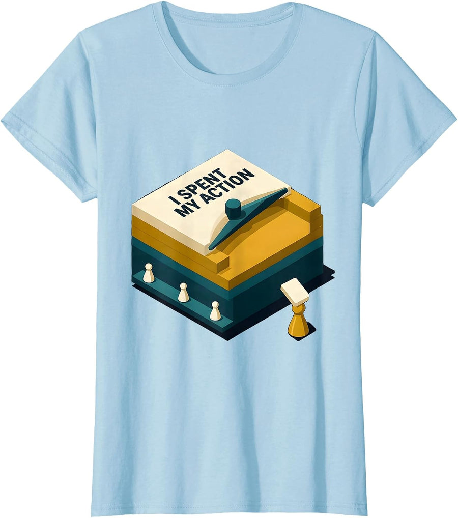 Women's I Spent My Action Funny Tabletop RPG Gamer Gift T-Shirt - Baby Blue