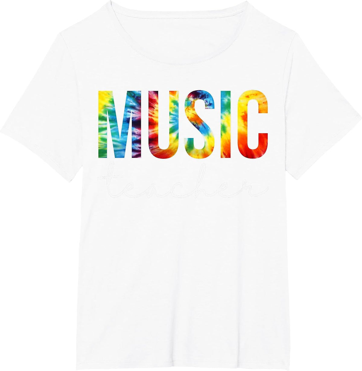 Music Teacher Tie Dye Appreciation Day Hello Back to School T-Shirt - White