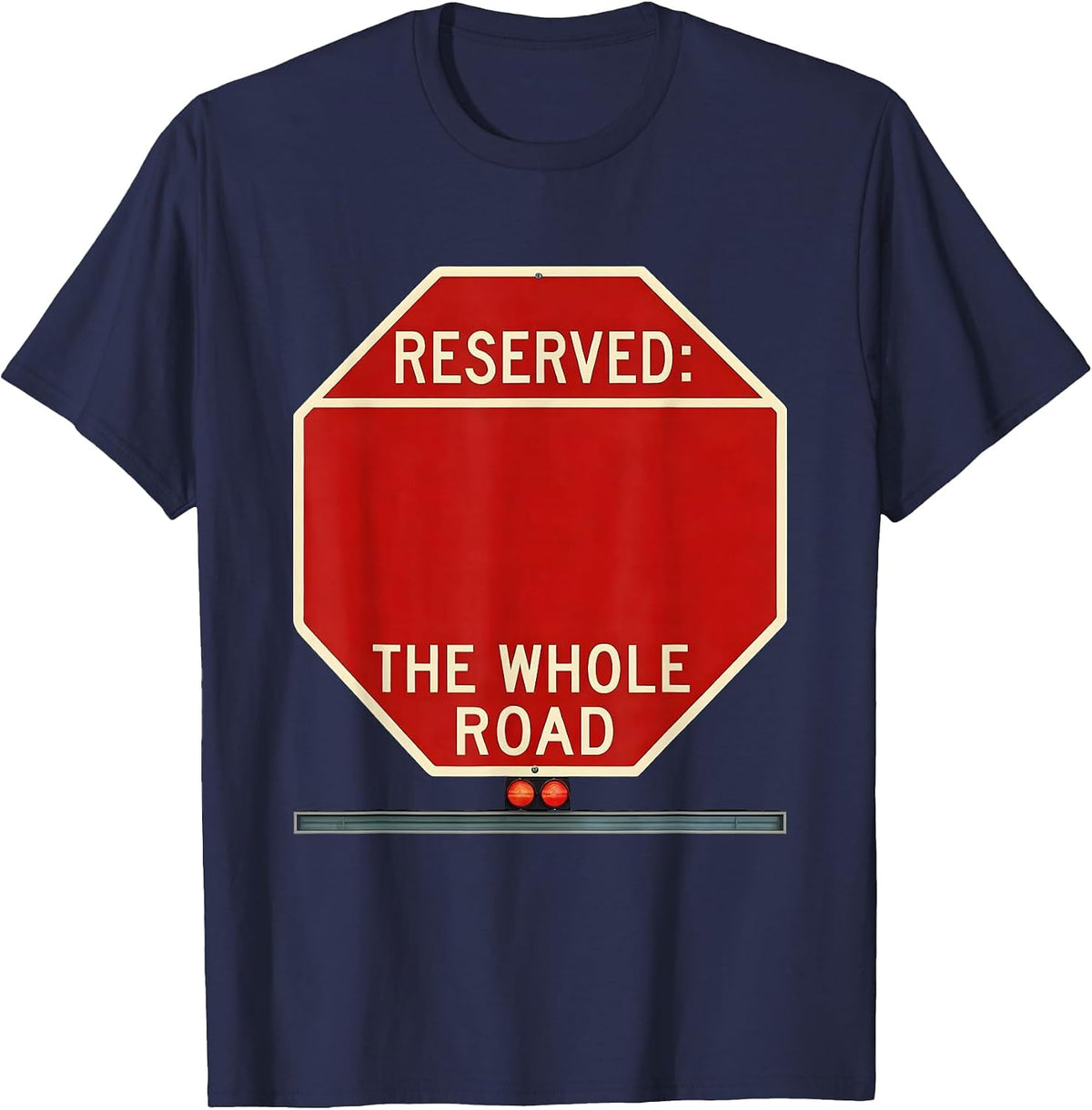 Reserved The Whole Road Funny School Bus Driver Appreciation T-Shirt - Navy Blue