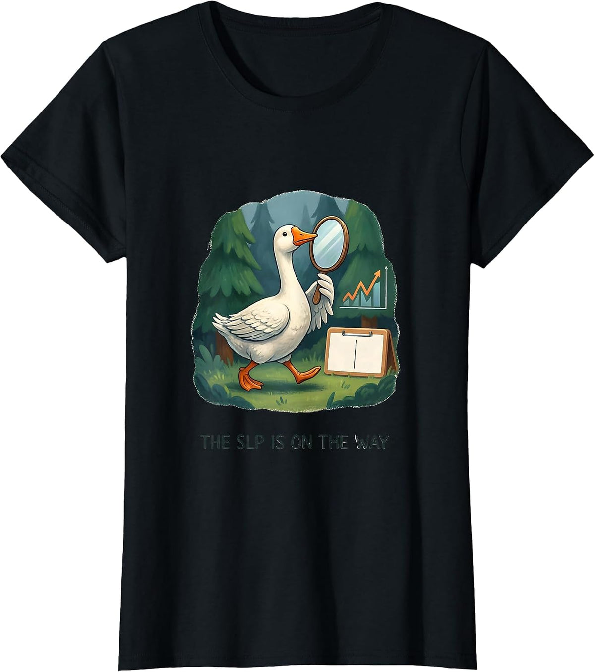 Women's The SLP Is On The Way Funny Special Education Teacher T-Shirt - Black
