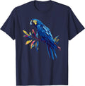 Hyacinth Macaw Retro T-Shirt - Navy Blue