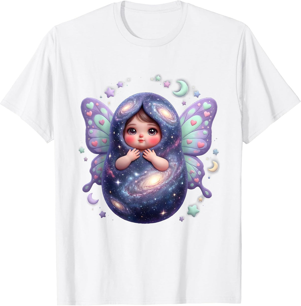 Men's Autism Galaxy Cocoon Transformation Art T-Shirt - White