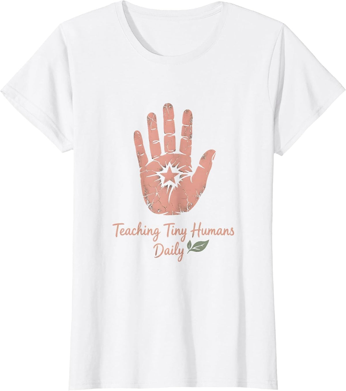 Teaching Tiny Humans Daily Kindergarten Teacher T-Shirt - White