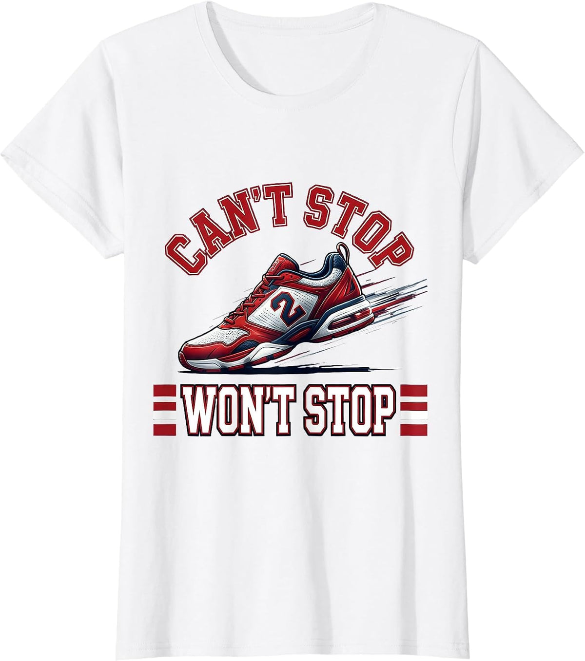 Can't Stop Won't Stop Second Grade Design T-Shirt - White