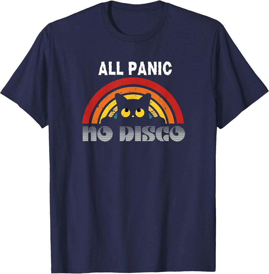 All Panic No Disco T-Shirt - Navy Blue