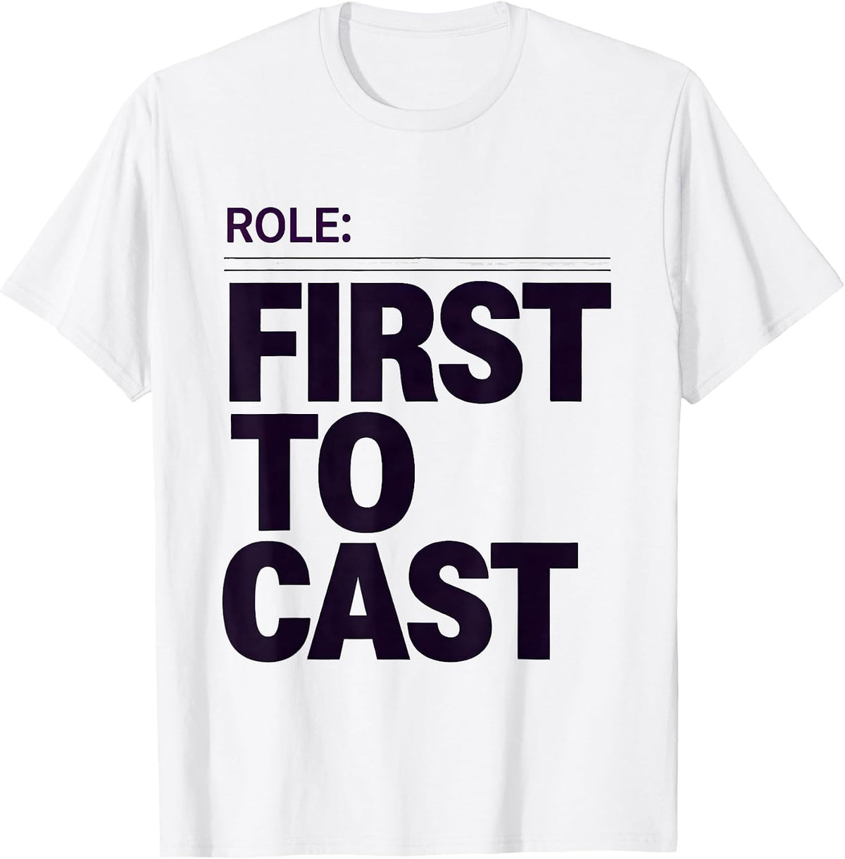 Men's Role: First To Cast Funny Wizard Gamer Humor T-Shirt - White