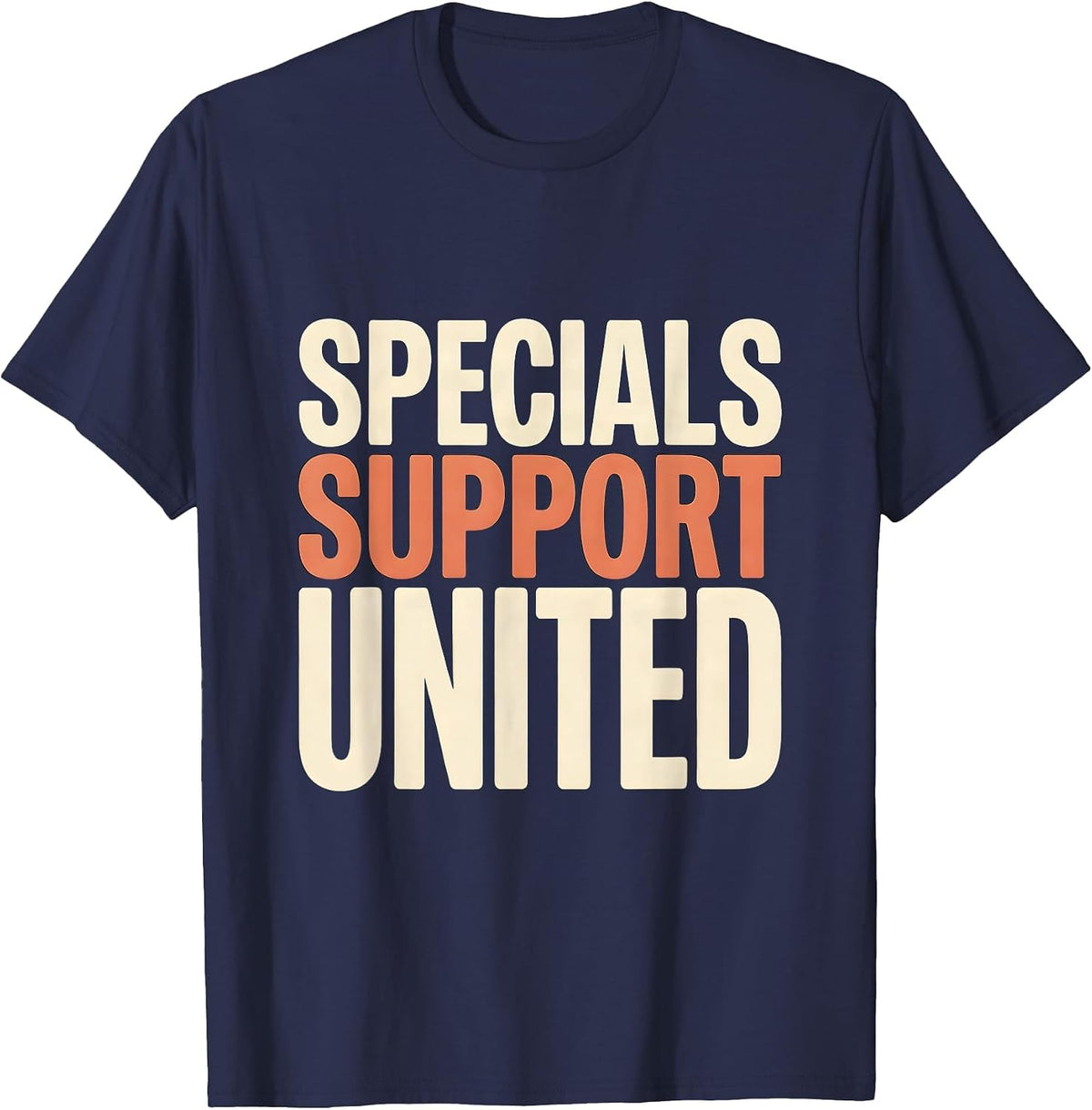 Men's Specials Support United Teacher Appreciation Back to School T-Shirt - Navy Blue