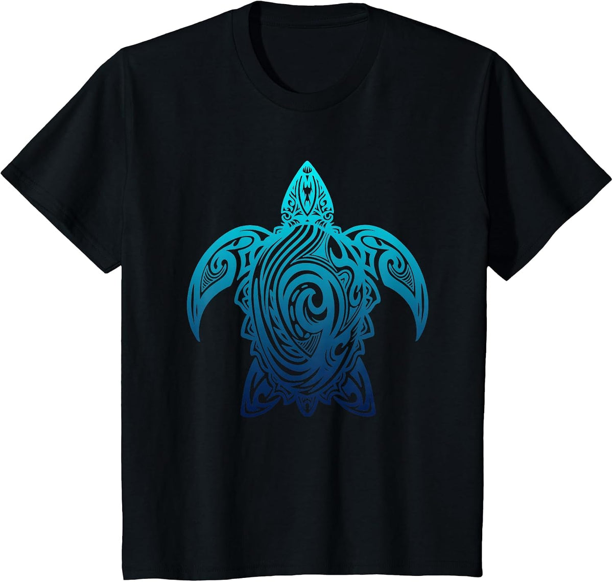 Turtle Tribal Diving Sea Turtle Scuba Diver T-Shirt - Black