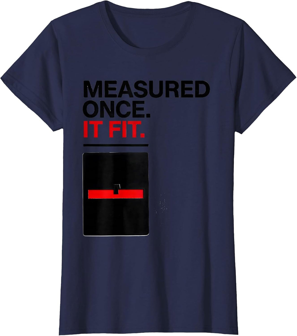 Women's Measured Once It Fit Swiss International Machinist T-Shirt - Navy Blue