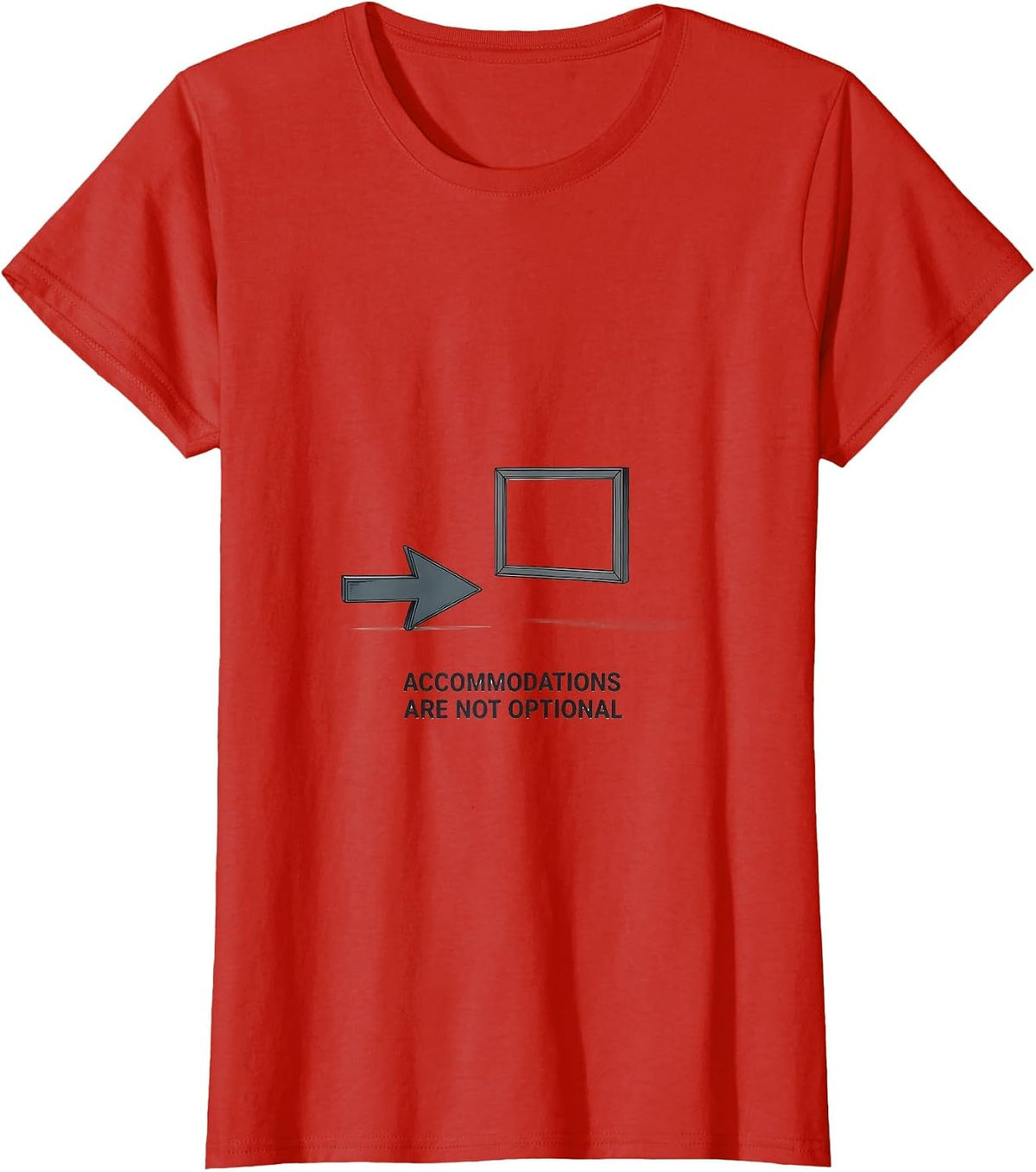 Accommodations Are Not Optional Funny Special Education T-Shirt - Red