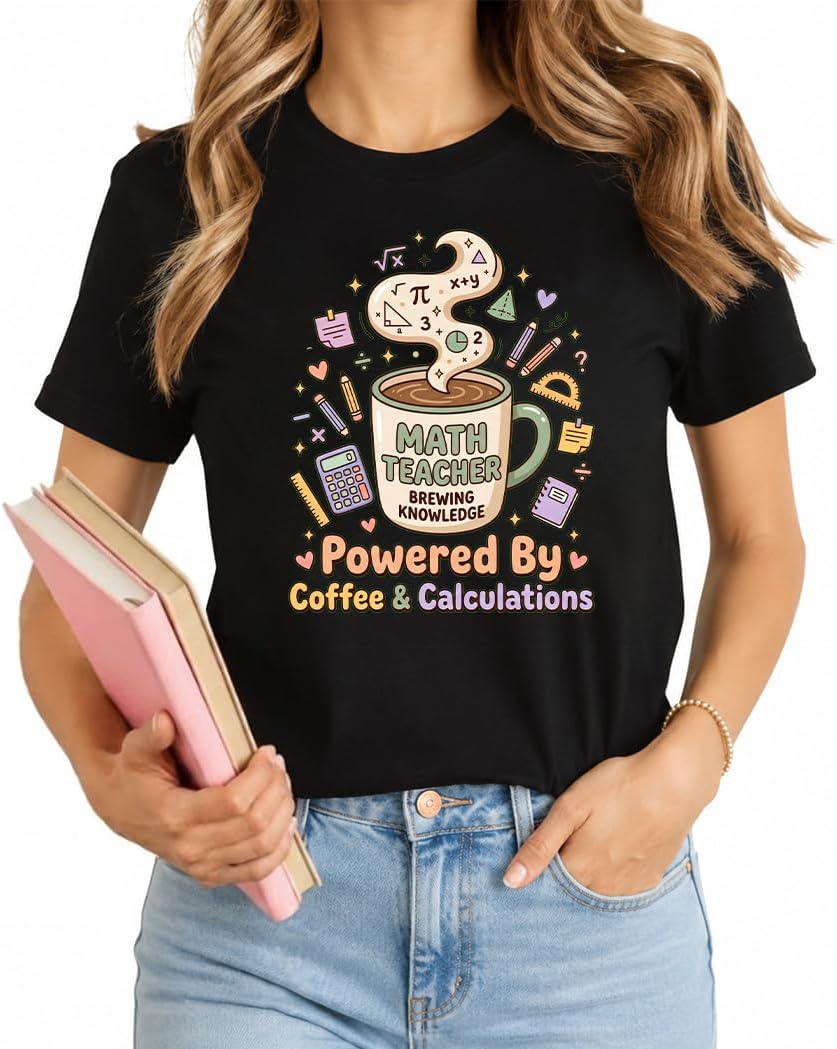 Teacher Shirts Teacher Appreciation Gifts Funny Teacher T-Shirts for Women - Math 2-black