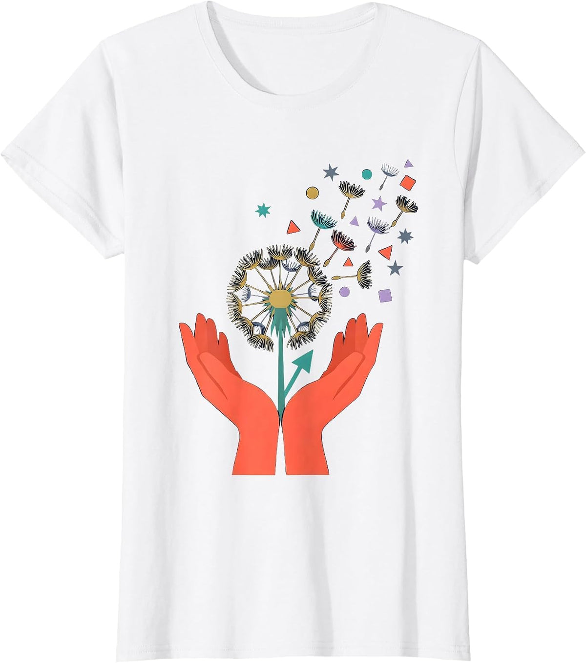 Autism Awareness Dandelion Light in Darkness T-Shirt - White