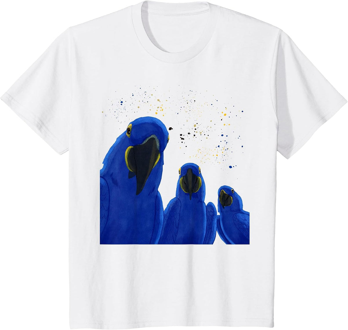 Funny Parrots Birds Hyacinth Macaw T-Shirt - White