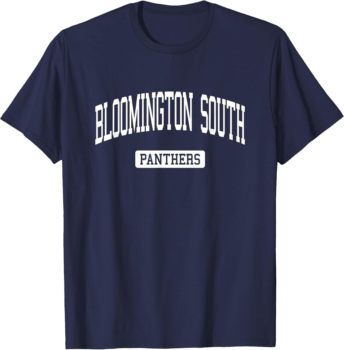 Bloomington South High School HS Bloomington in Varsity SPOR T-Shirt - Navy Blue