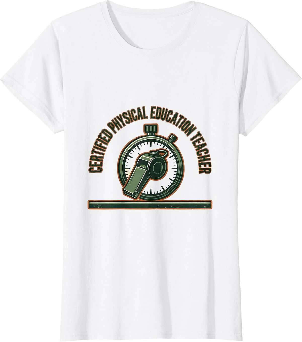 Women's Certified Physical Education Teacher Vintage Gym Teacher T-Shirt - White