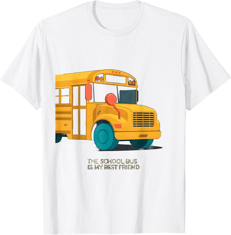 Men's The School Bus Is My Best Friend Funny Bus Driver Costume T-Shirt - White