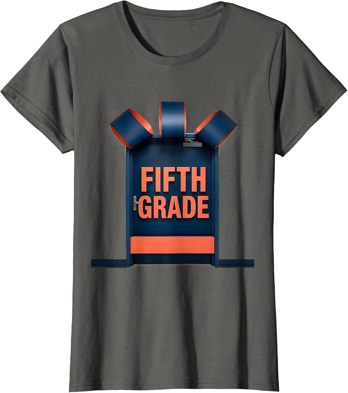 Women's Fifth Grade Cute Preppy Back To School Girl Teacher T-Shirt - Asphalt Grey