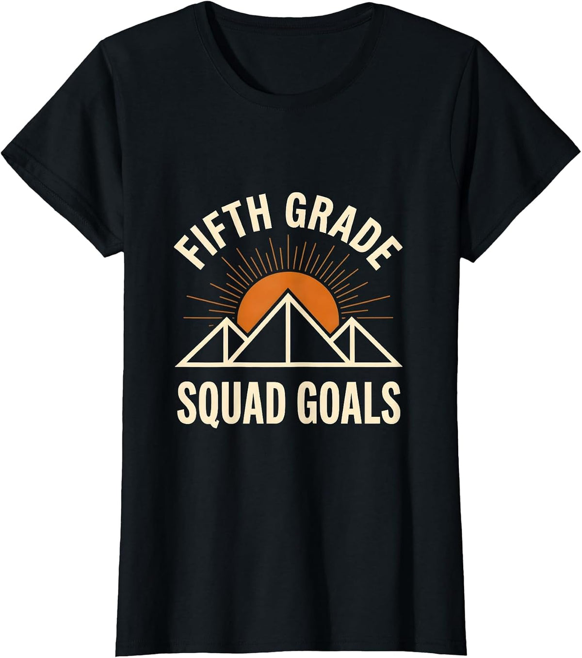 Fifth Grade Squad Goals Teacher Design T-Shirt - Black
