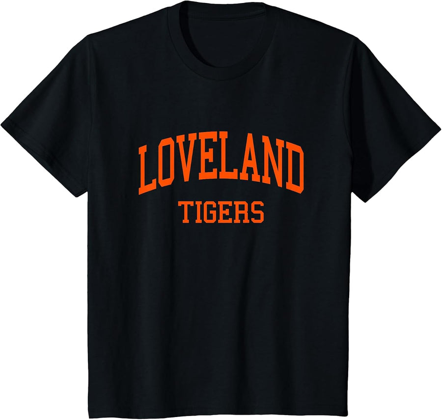 Loveland High School HS Loveland OH Retro Sports T-Shirt - Black