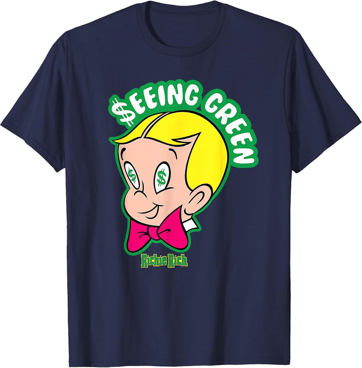 Richie Rich Seeing Green T-Shirt - Navy Blue